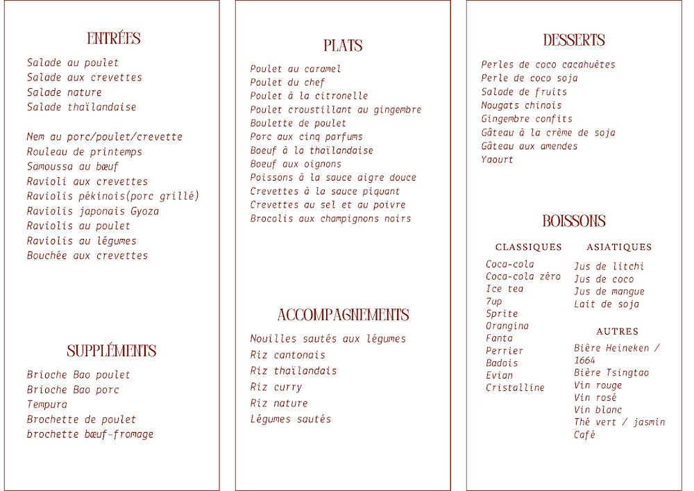 Plaine Royale - Menu Image 2